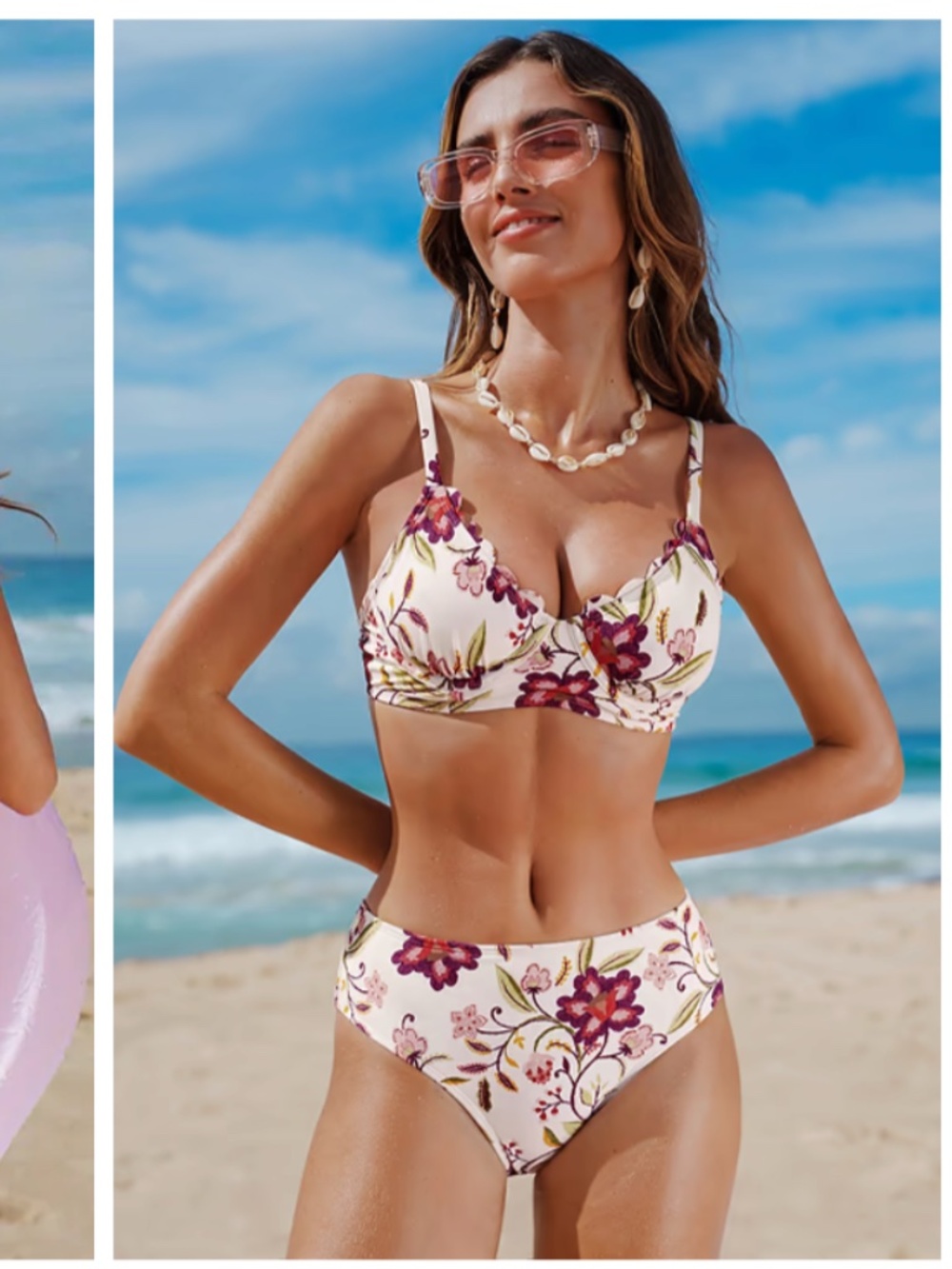 Cupshe Delulu Floral bikini NWT